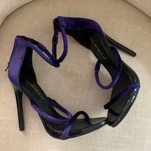 Purple heel with straps